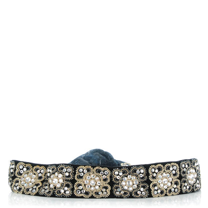 Chanel Crystal Embellished Sash Belt Black 1 of 5