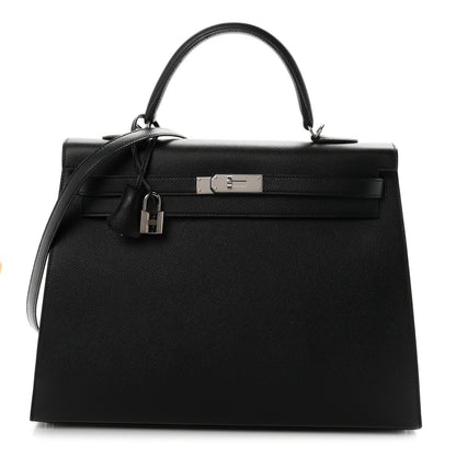 Hermes Epsom Kelly Sellier 35 Black 1 of 9