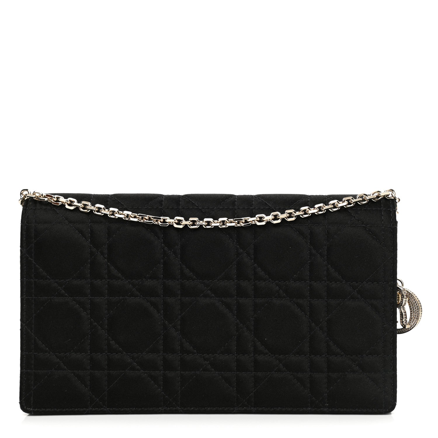 Christian Dior Satin Cannage Lady Dior Clutch Black 1 of 11