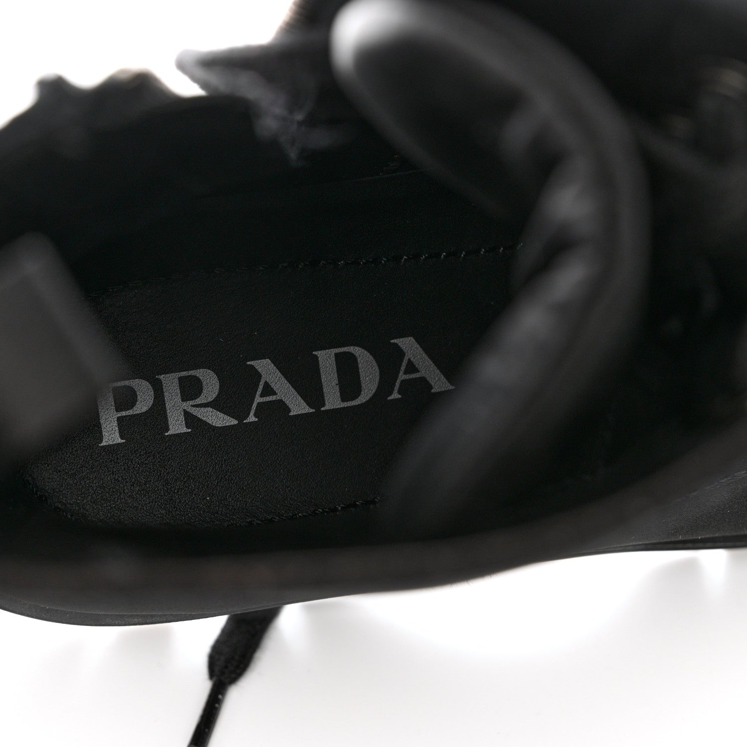 Prada Nylon Gabardine Captoe 30mm Combat Boots 37 Black 6 of 7