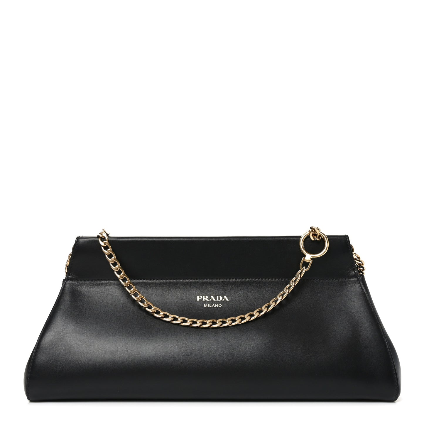 Calfskin Medium Enchaine Bag Black