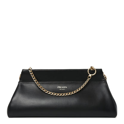 Prada Calfskin Medium Enchaine Bag Black 1 of 9