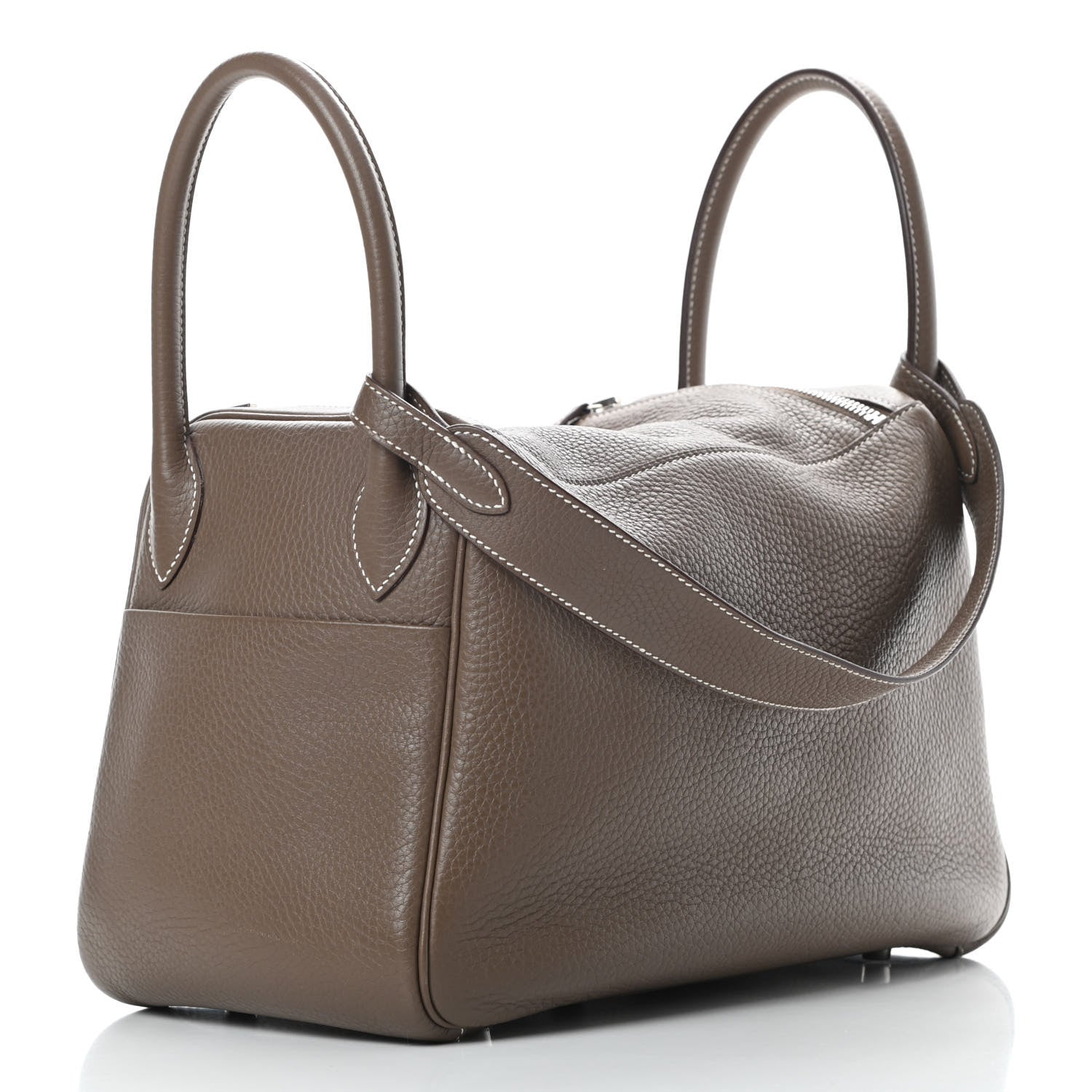 Hermes Taurillon Clemence Lindy 30 Etoupe 3 of 12