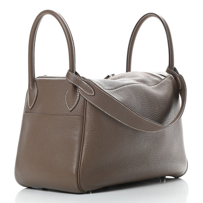 Hermes Taurillon Clemence Lindy 30 Etoupe 3 of 12