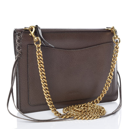 Gucci Grained Calfskin Web Animalier Shoulder Bag Brown 3 of 9