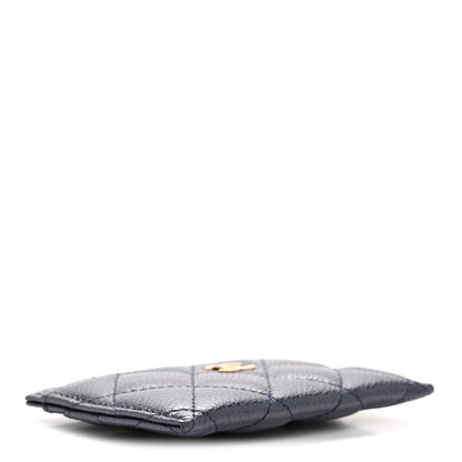 Chanel Caviar Quilted Card Holder Navy 4 of 11