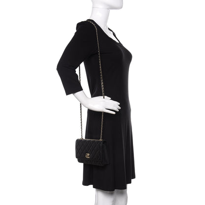 Chanel Lambskin Quilted Trendy CC Wallet On Chain WOC Black 2 of 10