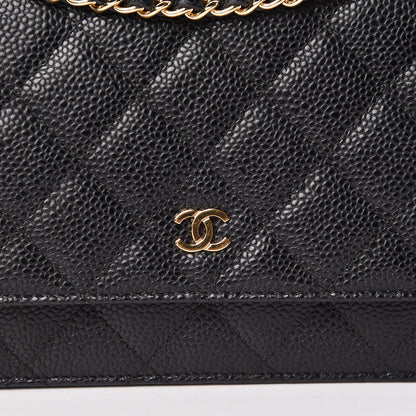 Chanel Caviar Quilted Wallet On Chain WOC Black 11 of 12