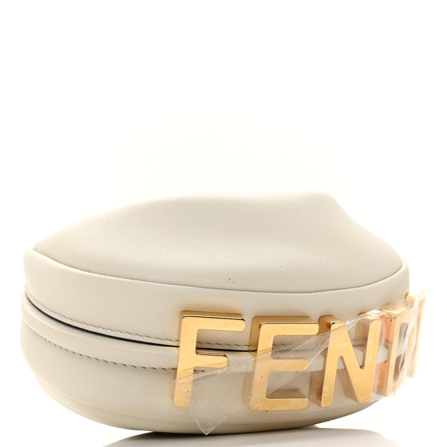 Fendi Vitello Grace Matte Nano Fendigraphy Hobo Charm White Ice 4 of 11