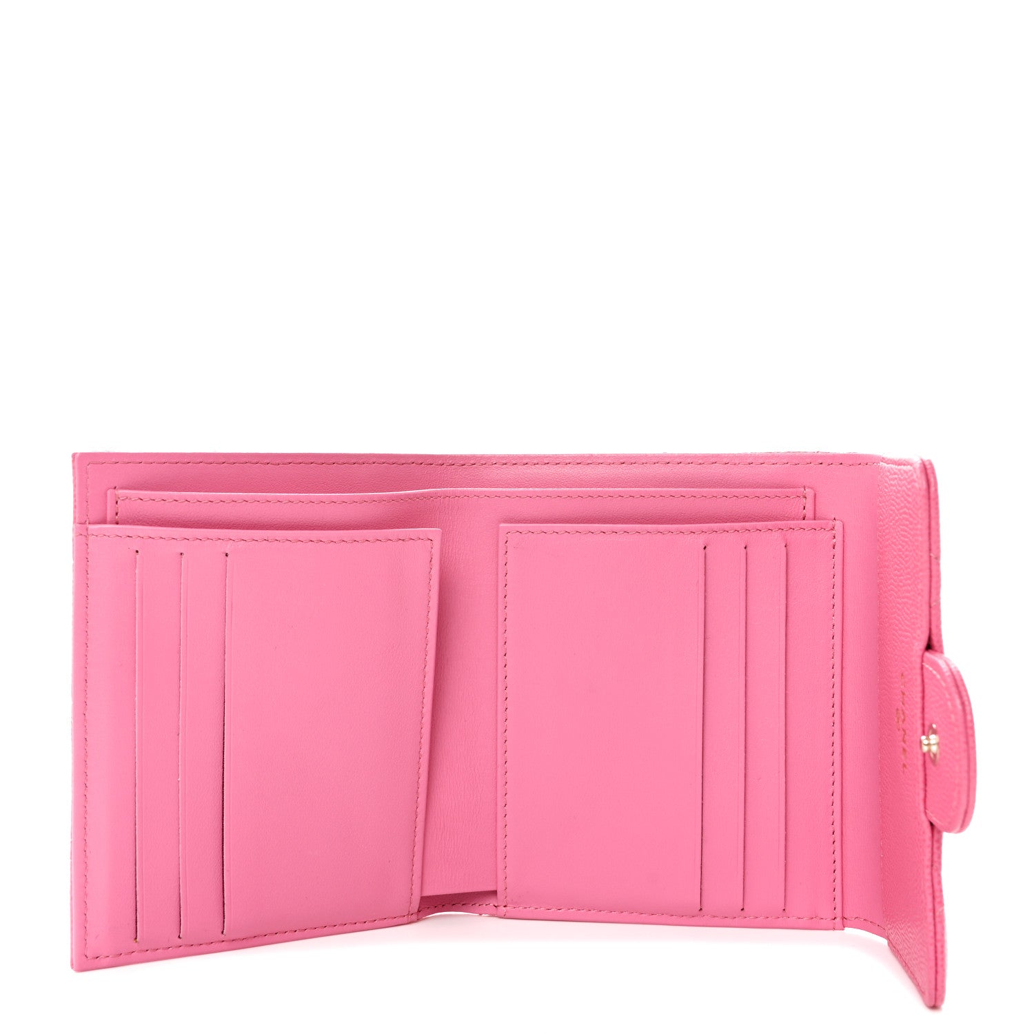 Chanel Caviar Quilted Compact Flap Wallet Pink 5 of 9