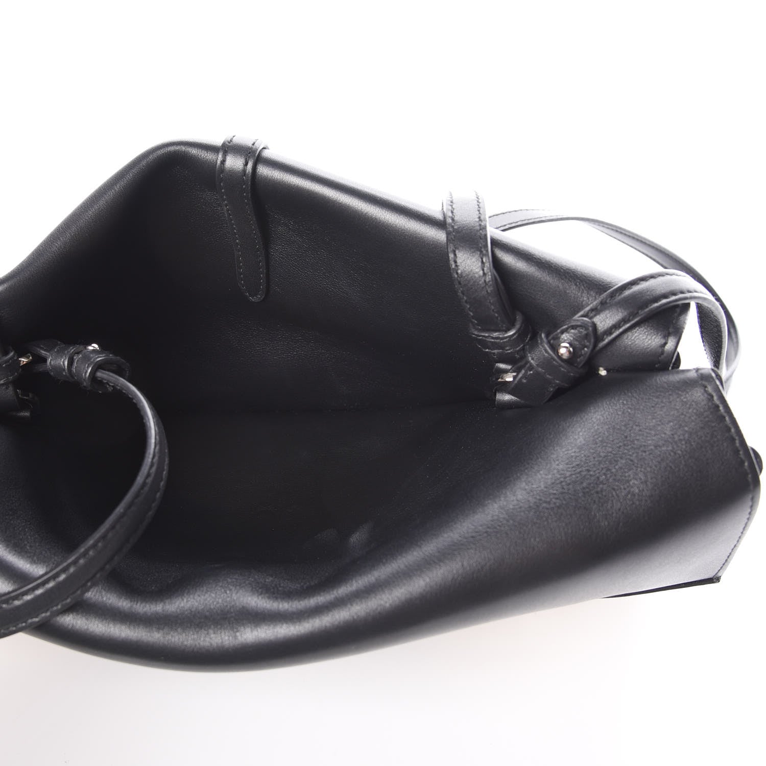 Prada Lux Calfskin Double Flap Crossbody Black Beige 6 of 8