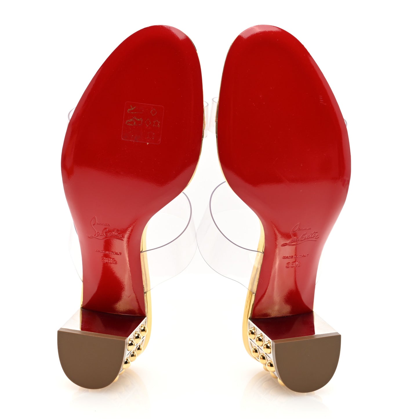 PVC Vasa Opticat 55 Slide Sandals 38.5 Gold