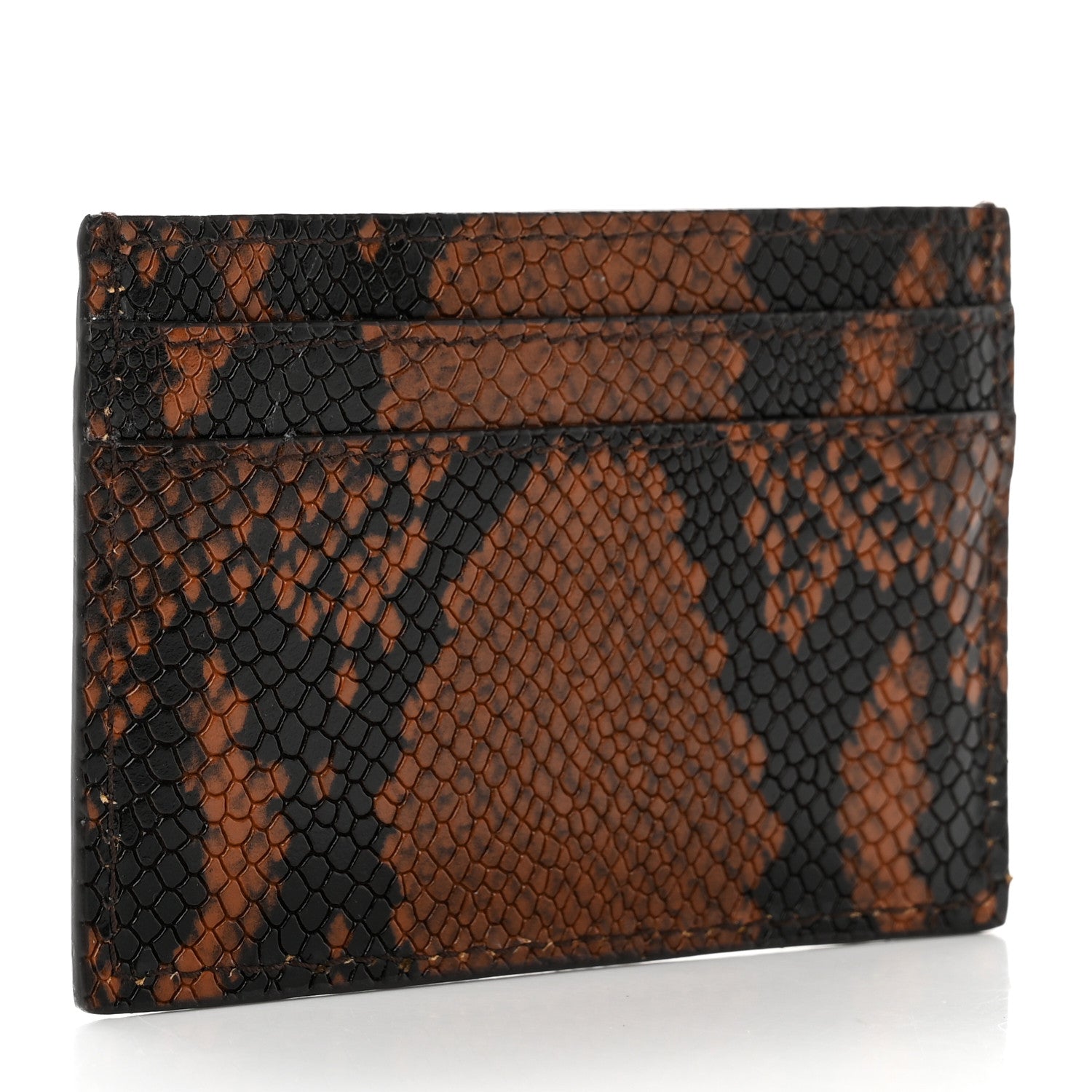 Jimmy Choo Calfskin Snake Printed Umika Card Holder Cuoio 3 of 8