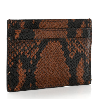 Jimmy Choo Calfskin Snake Printed Umika Card Holder Cuoio 3 of 8