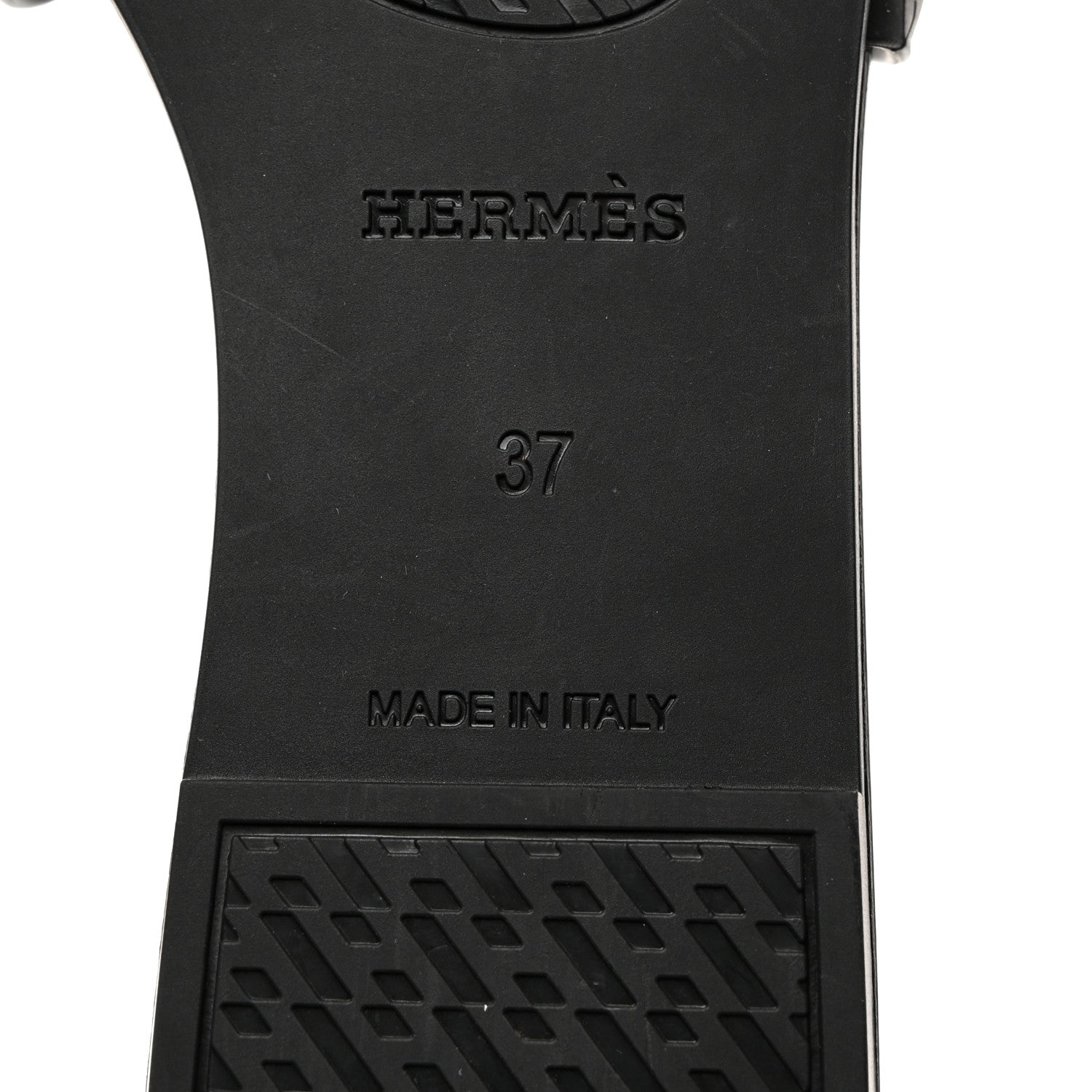 Hermes Rubber Aloha Sandals 37 Black 8 of 9