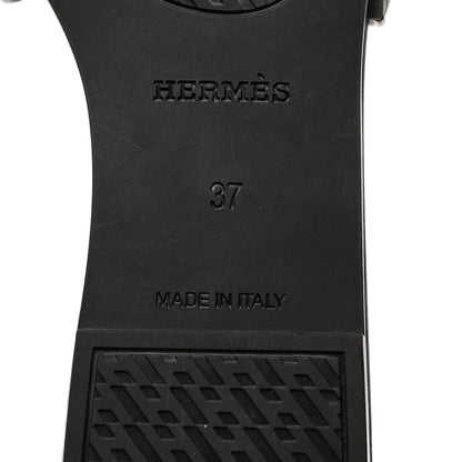 Hermes Rubber Aloha Sandals 37 Black 8 of 9