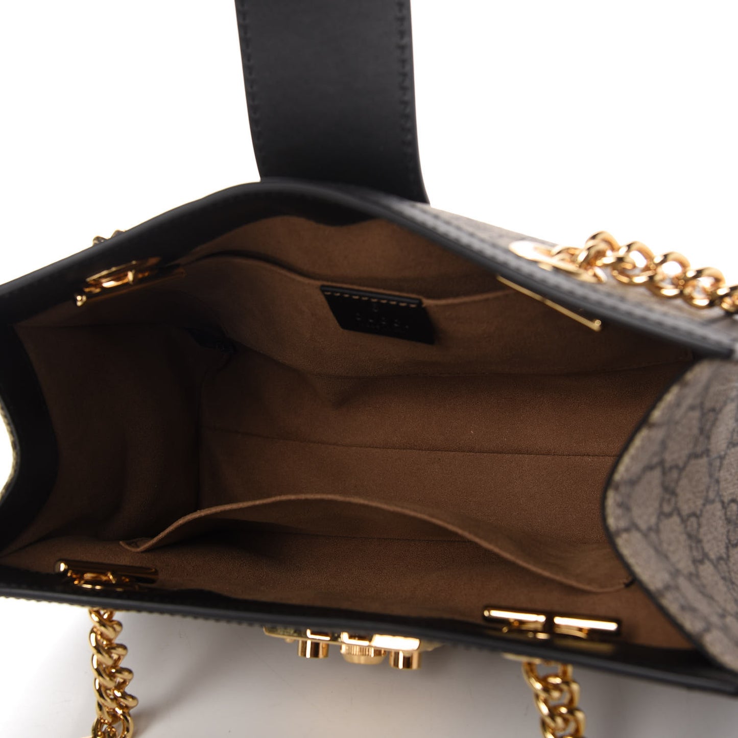 GG Supreme Monogram Small Padlock Tote Black