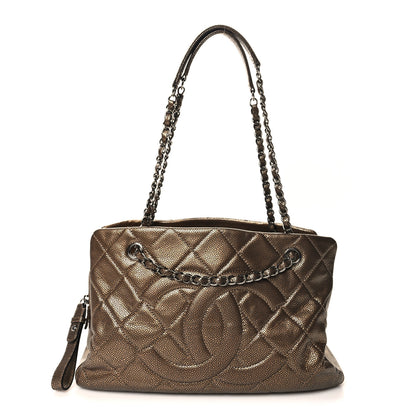 Chanel Metallic Caviar Timeless CC Shopping Tote Gold 1 of 11