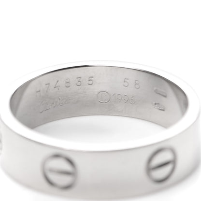 Cartier 18K White Gold 5.5mm LOVE Ring 58 8.25 4 of 4