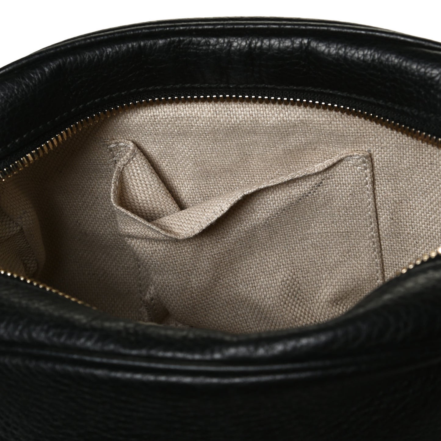 Pebbled Calfskin Small Soho Disco Bag Black