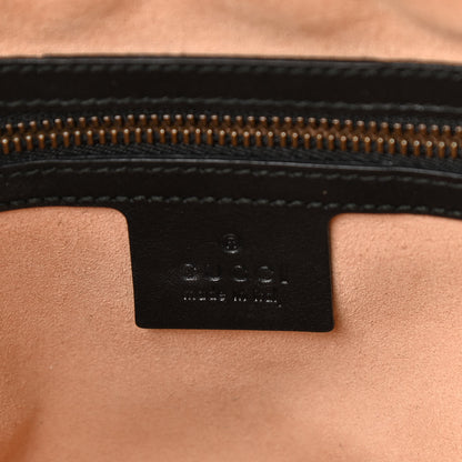 Gucci Calfskin Matelasse Medium GG Marmont Chain Shoulder Bag Black 5 of 9