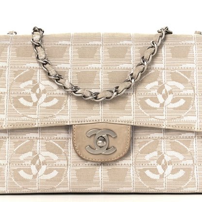 Chanel Nylon Medium Travel Flap Light Beige 10 of 11