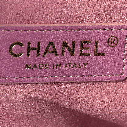 Chanel Caviar Deauville Drawstring Bucket Bag Light Pink 6 of 10