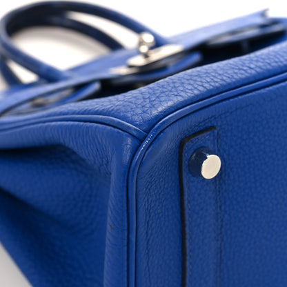 Hermes Togo Matte Alligator Birkin Touch 25 Bleu Royal 9 of 18