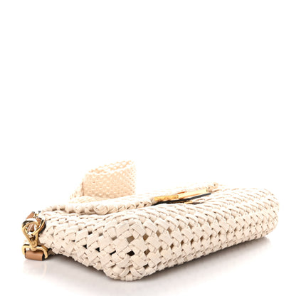 Fendi Canvas Woven Baguette Beige 4 of 9