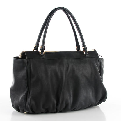 Gucci Calfskin D Gold Tote Black 3 of 7