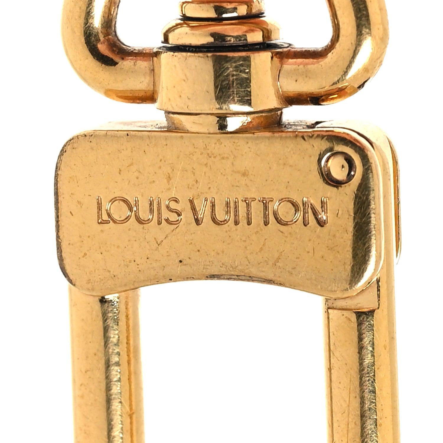 Louis Vuitton Metal Pochette Extender Key Ring Chain Gold 3 of 4