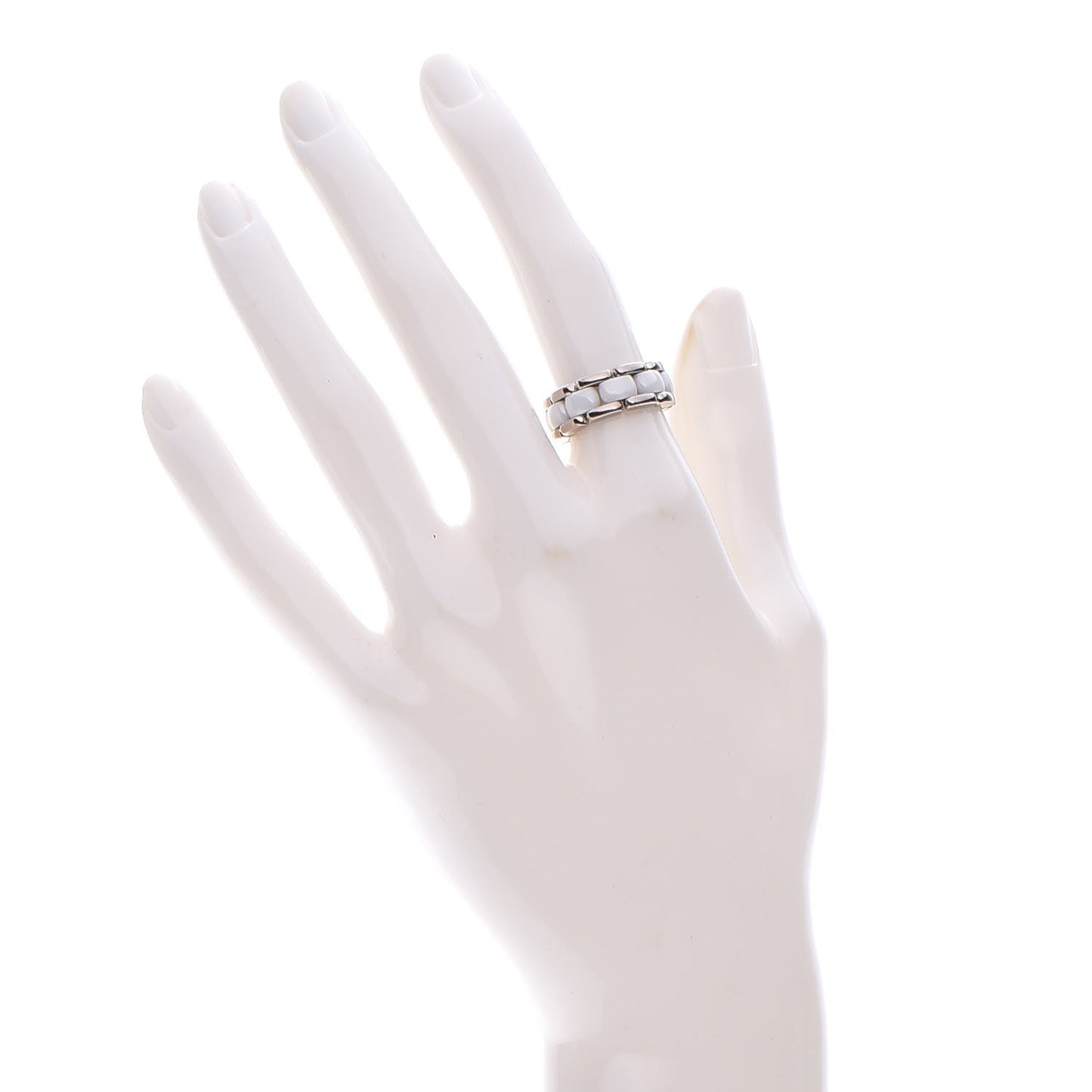 18K White Gold Ceramic Medium Ultra Ring 49 5 White
