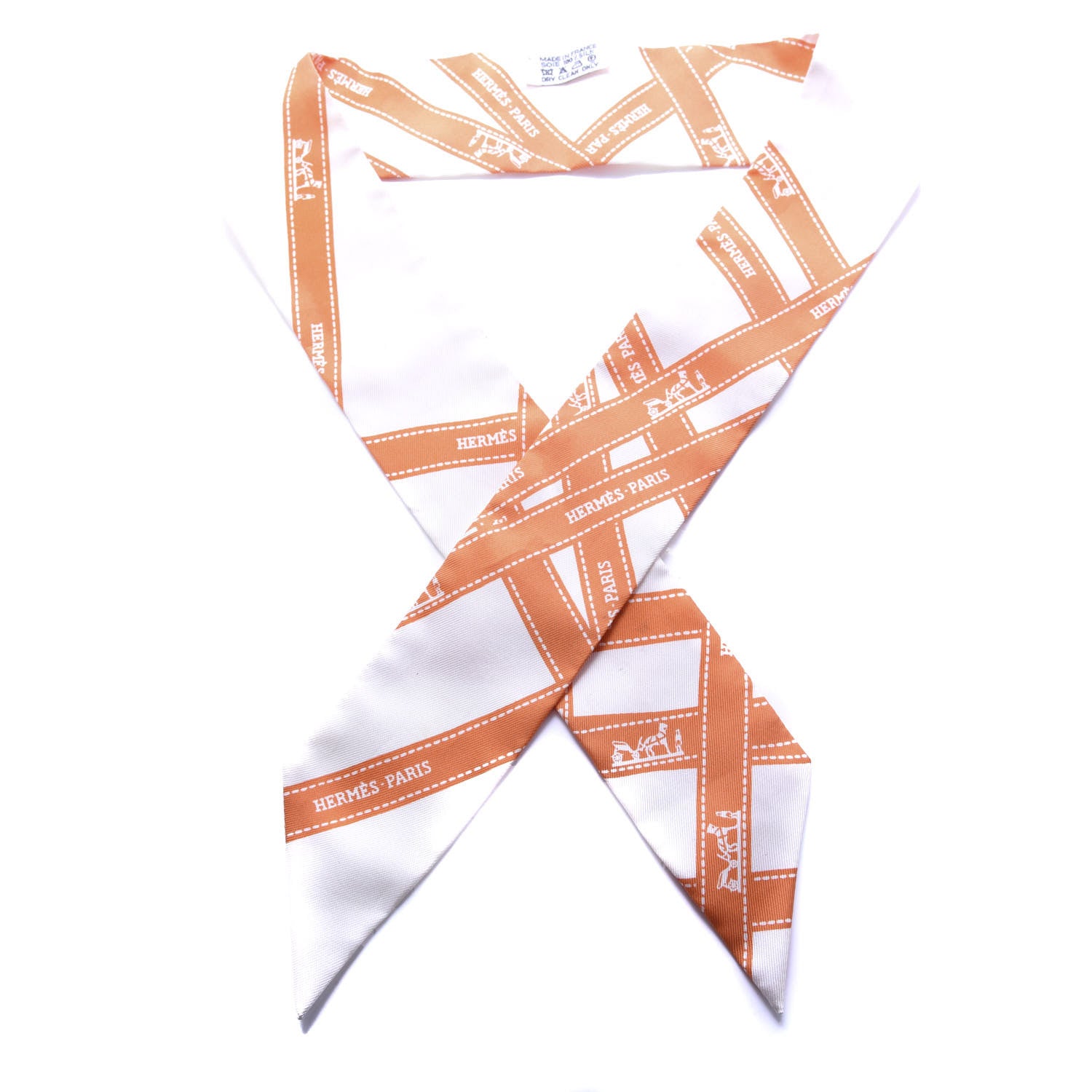 Hermes Silk Bolduc Twilly Orange 1 of 3