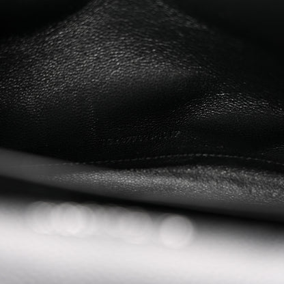 Saint Laurent Grain De Poudre Matelasse Chevron Monogram Chain Wallet Black 7 of 10