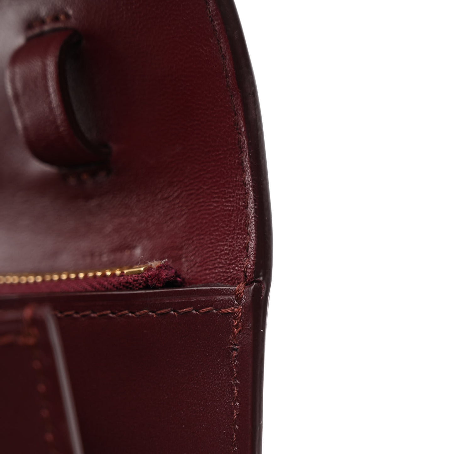 Box Calfskin Medium Classic Box Flap Bag Burgundy