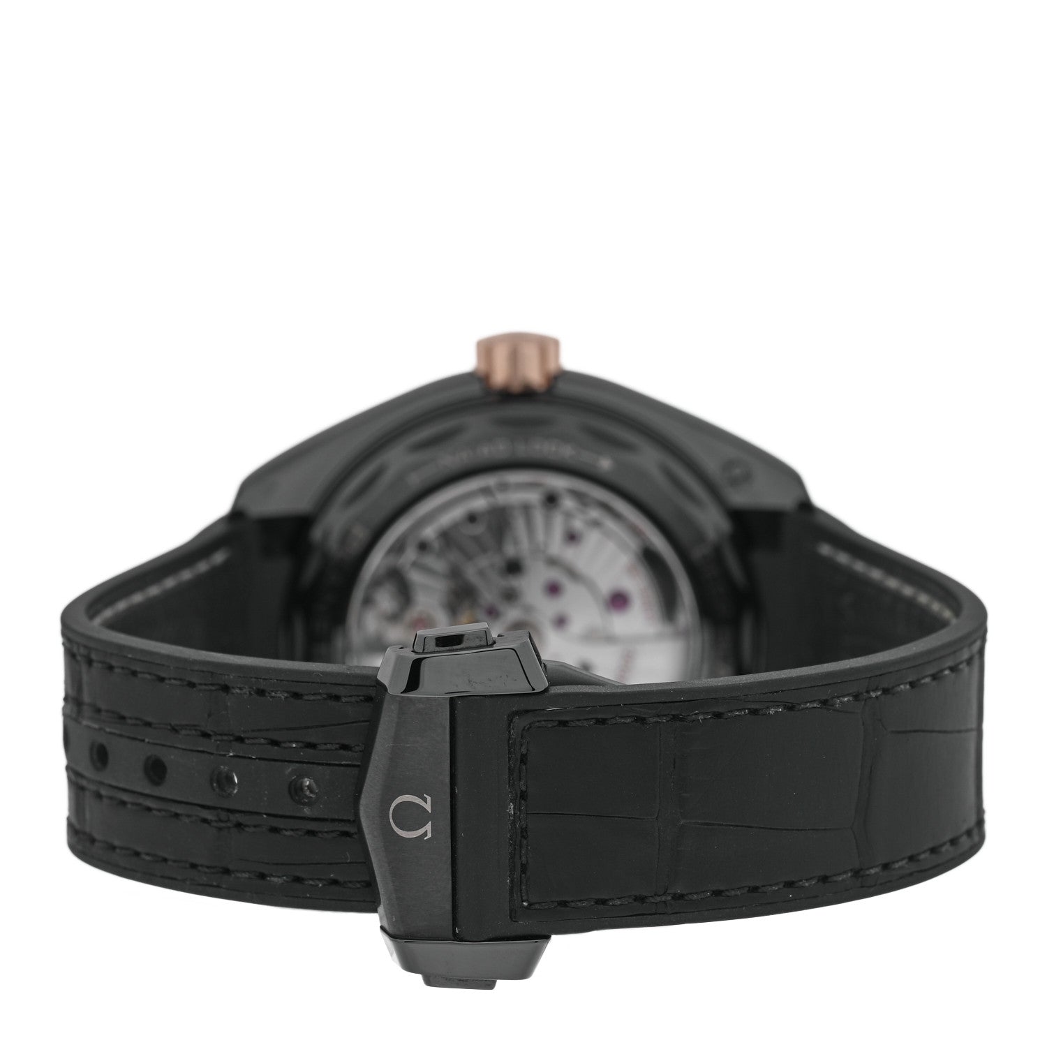 Omega Ceramic 18K Sedna Gold Alligator 45.5mm Seamaster Planet Ocean Automatic Watch Black 215.63.46.22.01.001 3 of 5