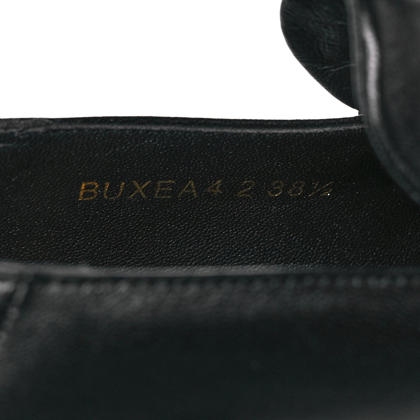 Nappa Stud Sign Loafers 38.5 Black