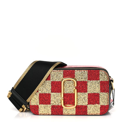 Marc Jacobs Saffiano Checkered Snapshot Camera Bag Gold Multicolor 1 of 9