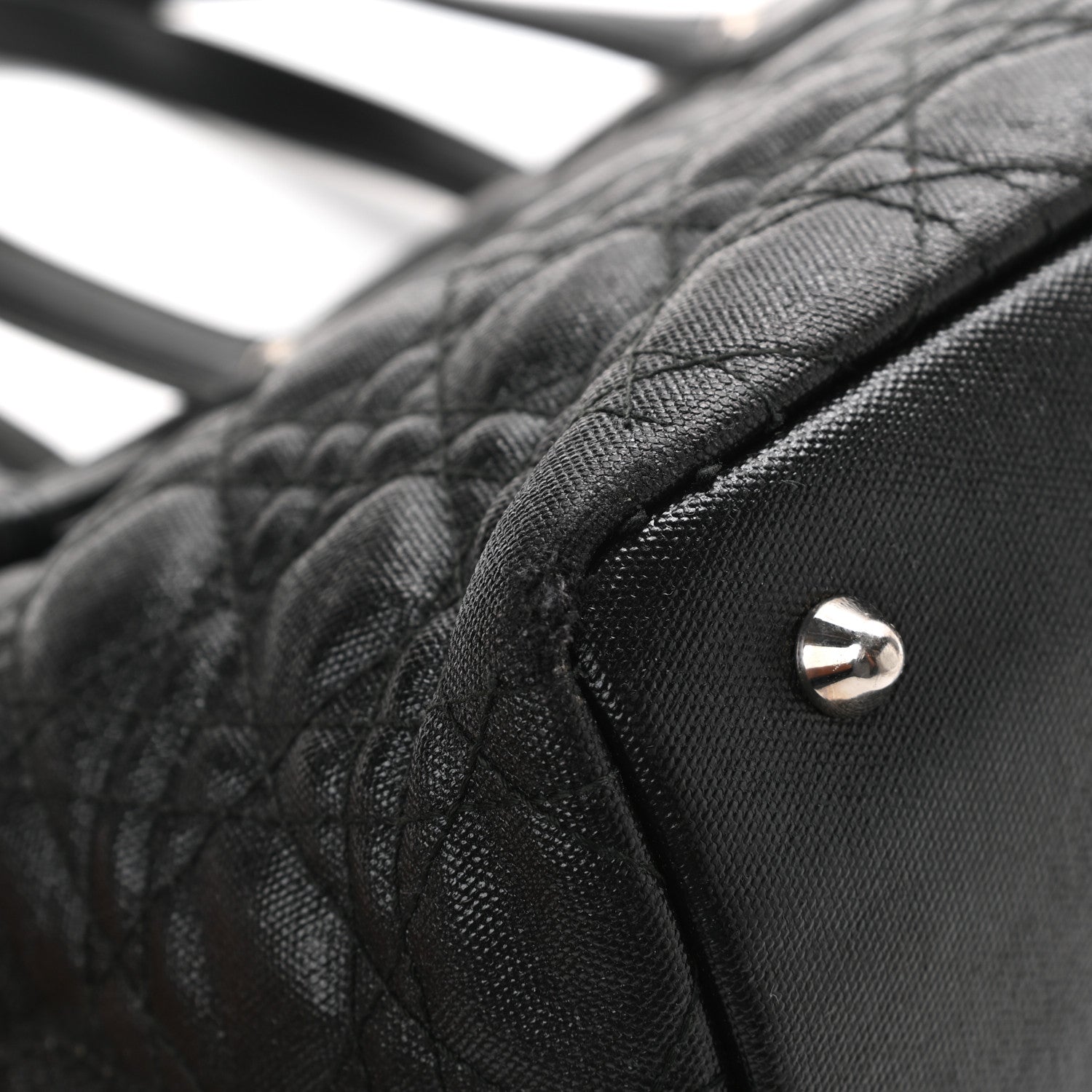 Christian Dior Coated Canvas Cannage Mini Panarea Tote Black 11 of 11