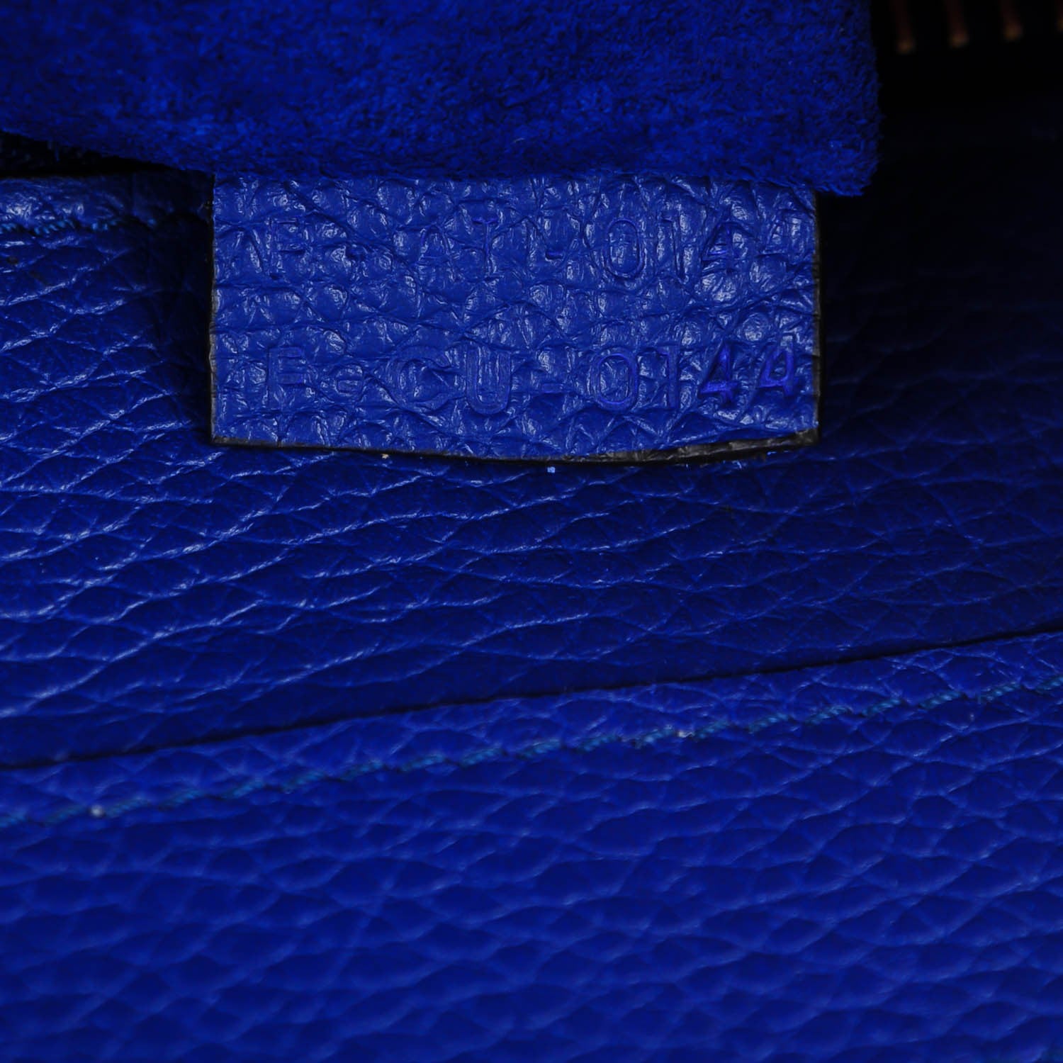 Celine Drummed Calfskin Mini Luggage Indigo 7 of 8