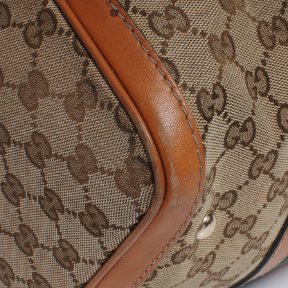 Gucci Monogram Vintage Web Medium Boston Tan 8 of 11