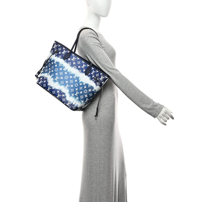 Louis Vuitton Monogram Escale Neverfull MM Blue 2 of 10
