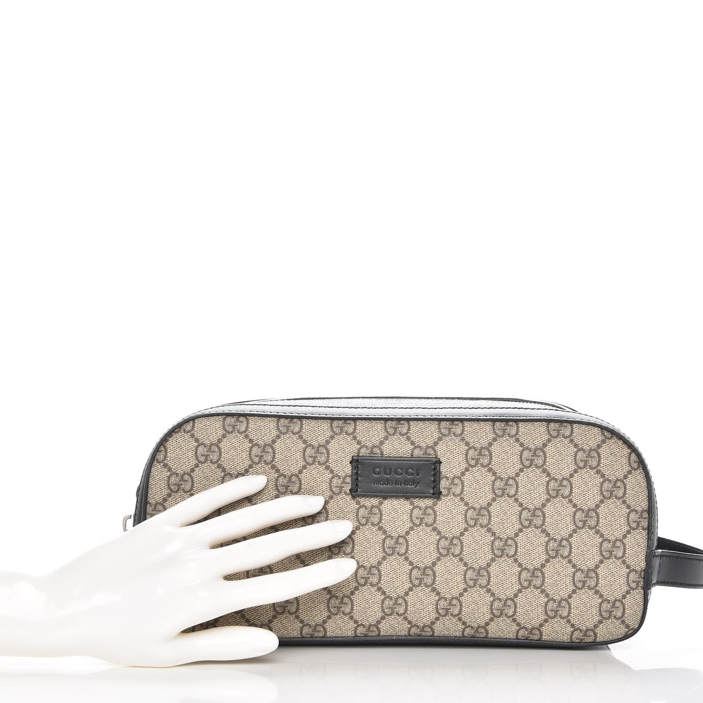 GG Supreme Monogram Toiletry Case Black