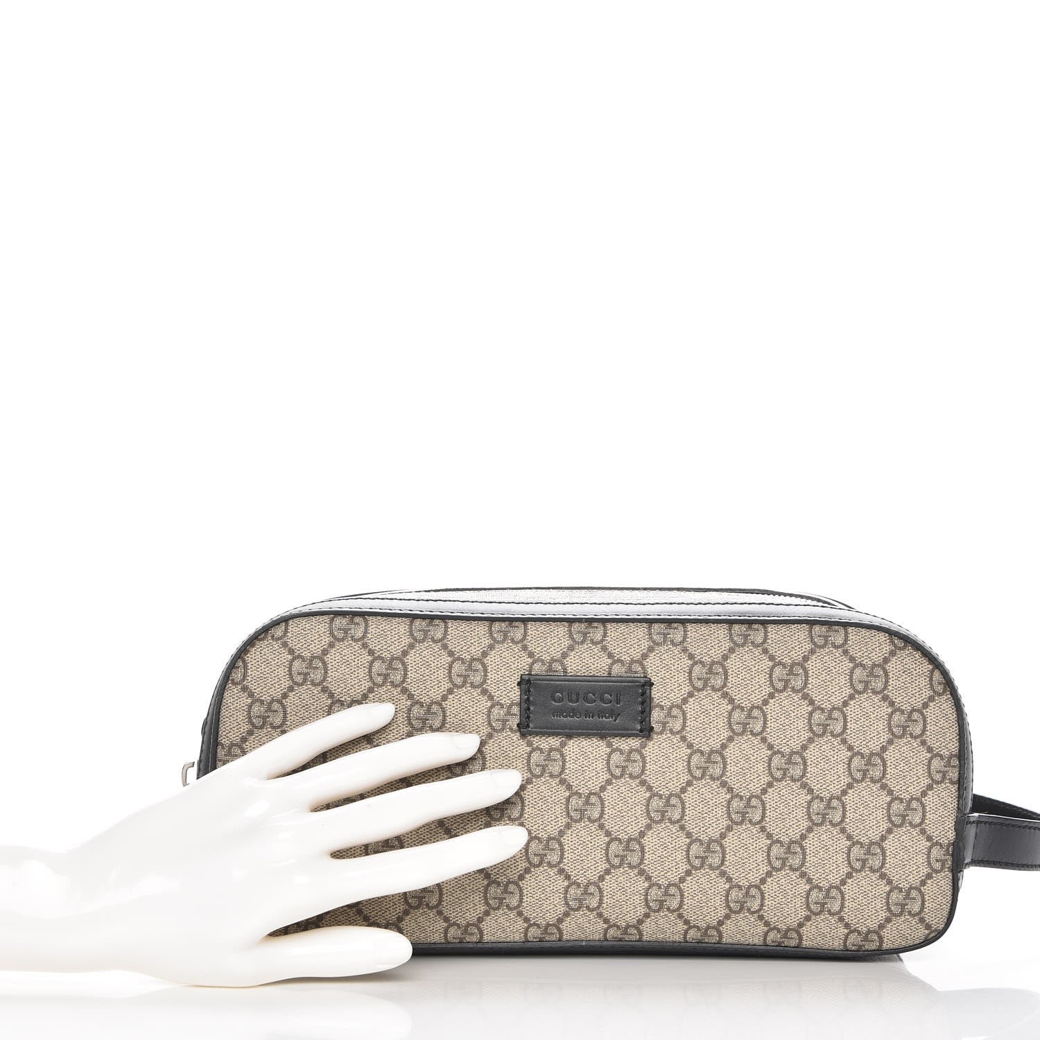 Gucci GG Supreme Monogram Toiletry Case Black 2 of 9