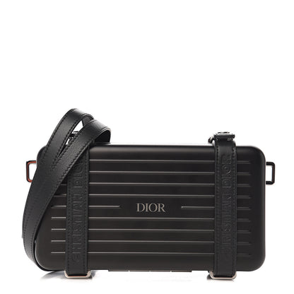 Christian Dior X RIMOWA Aluminum Personal Clutch On Strap Black 1 of 9