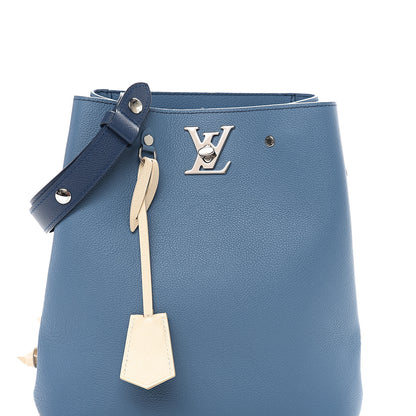 Louis Vuitton Calfskin Lockme Bucket Blue Jean 8 of 8