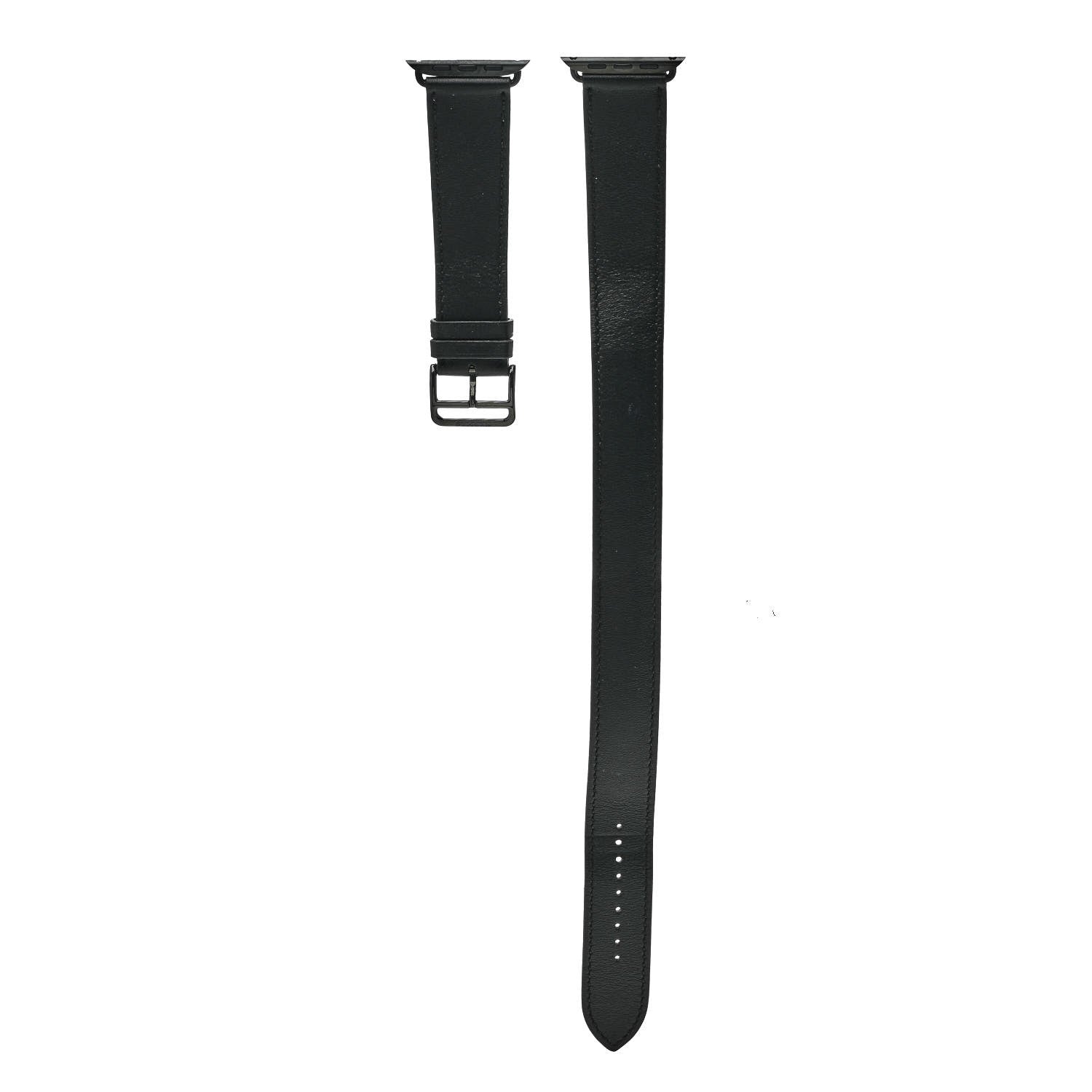 Hermes Swift 46mm Apple Watch Double Tour Strap Black 1 of 5