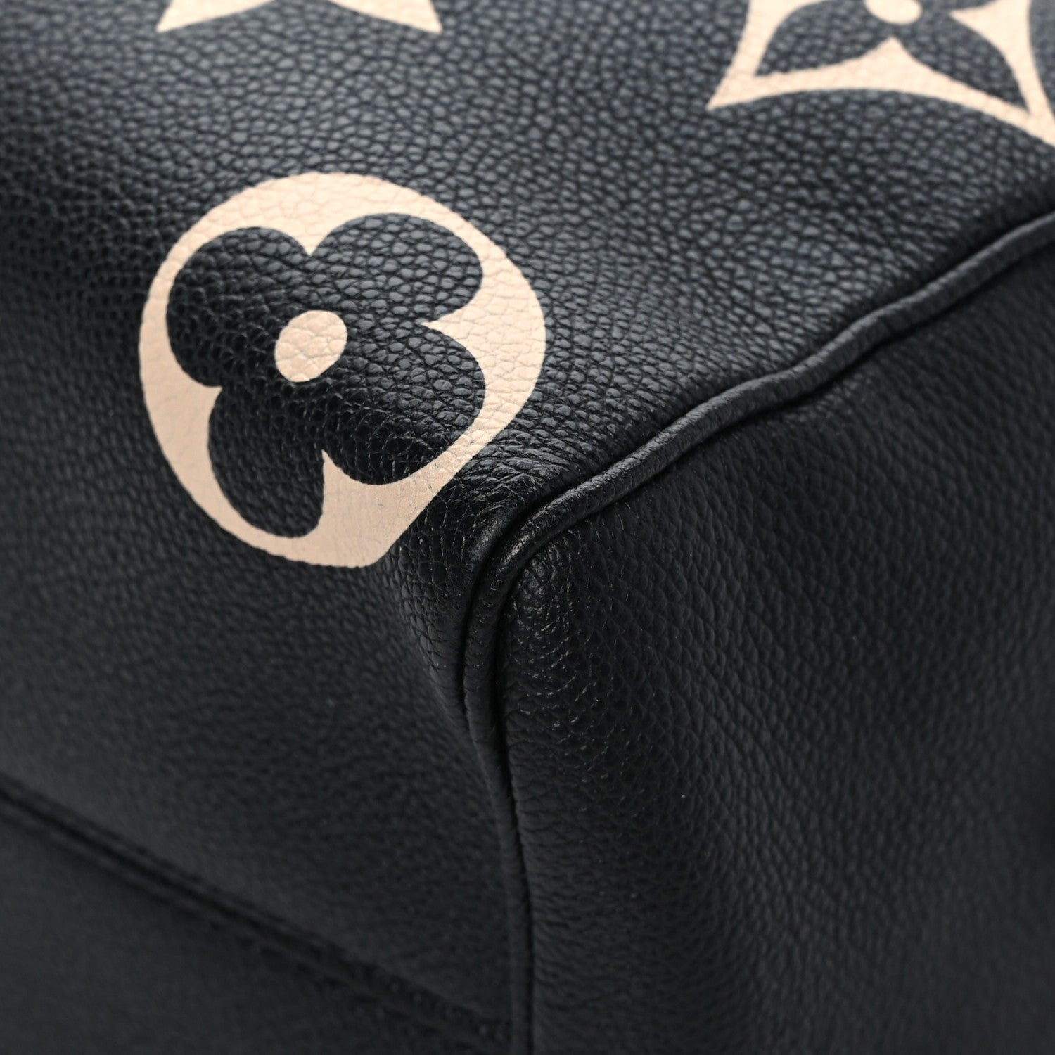 Louis Vuitton Empreinte Monogram Giant Speedy Bandouliere 25 Black Beige 8 of 10