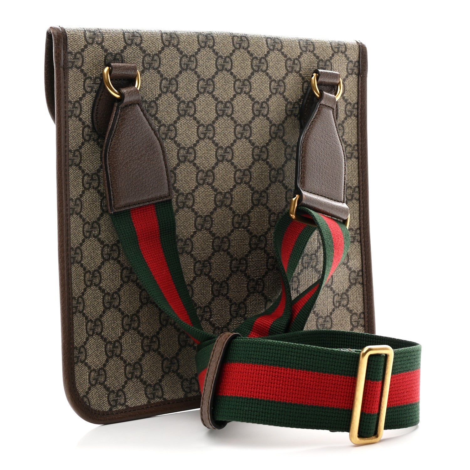 Gucci GG Supreme Monogram Web Medium Neo Vintage Flap Messenger Bag Beige New Acero 3 of 10