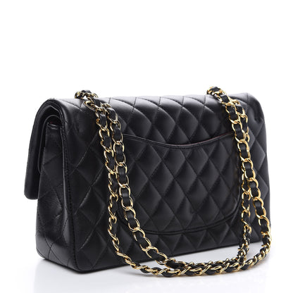 Chanel Lambskin Quilted Medium Double Flap Black 2 of 15